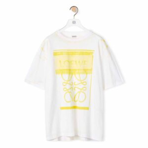Loewe Women Photocopy Anagram T-shirt in Cotton-Yellow