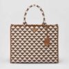 Prada Wome Large Prada Symbole Jacquard Fabric Handbag