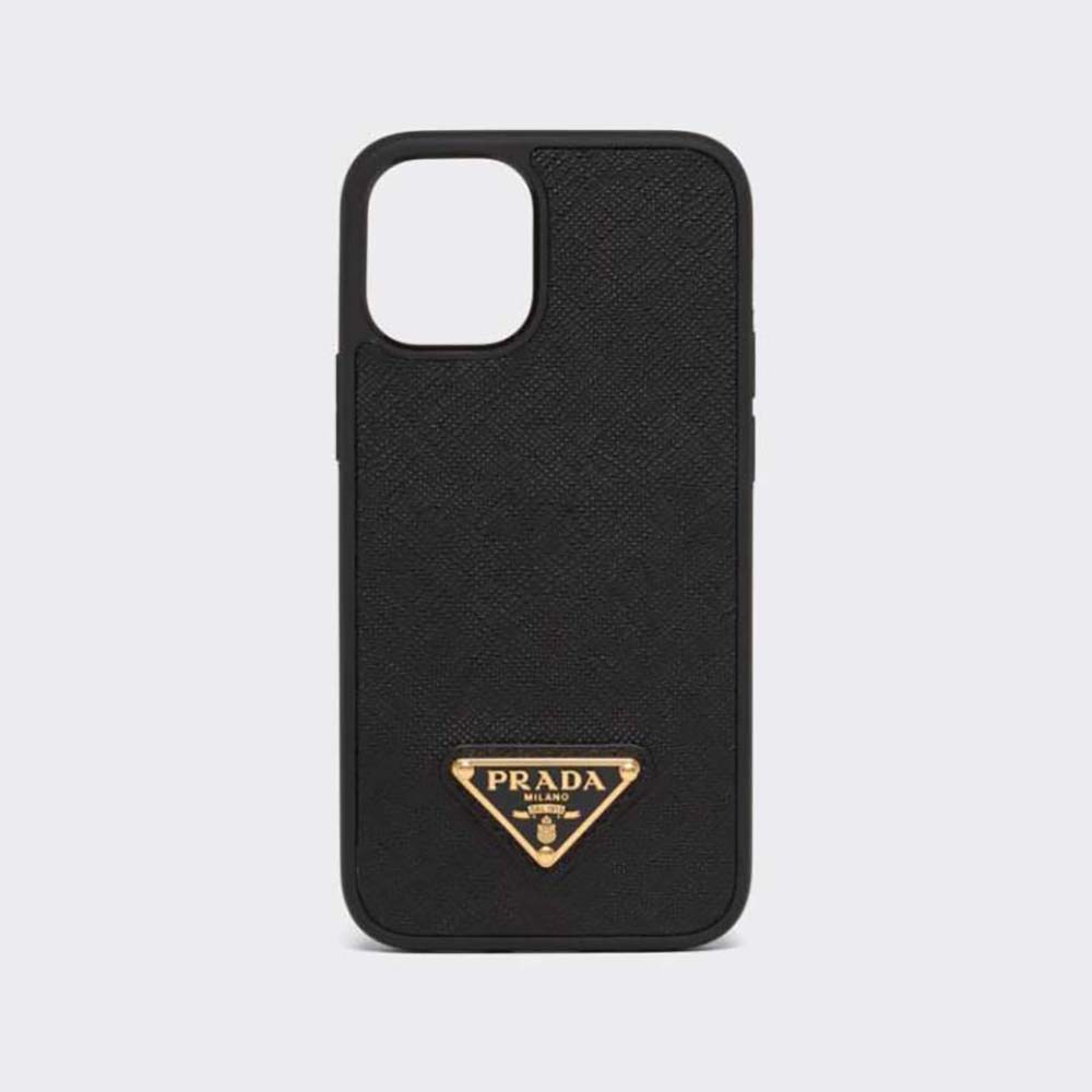 Prada Wome Saffiano Cover for Apple iPhone-Black