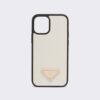 Prada Wome Saffiano Cover for iPhone 12 Mini-White