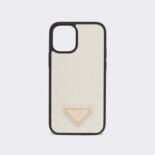 Prada Wome Saffiano Cover for iPhone 12 Mini-White