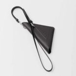 Prada Wome Saffiano Leather Keychain Trick-Black