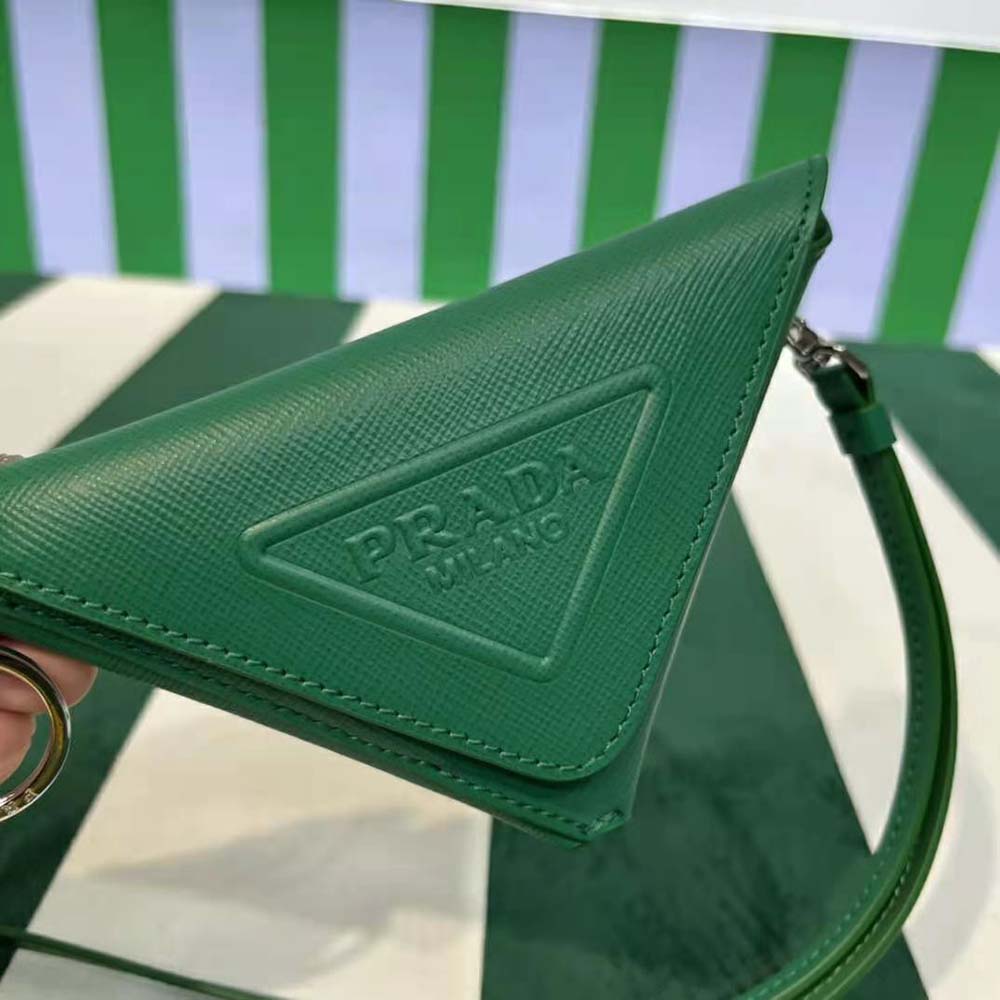 Prada Wome Saffiano Leather Keychain Trick-Green 10 Prada Wome Saffiano Leather Keychain Trick-Green - Image 10