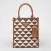 Prada Wome Small Prada Symbole Jacquard Fabric Micro Bag