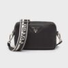 Prada Women Leather Bag with Shoulder Strap-Black
