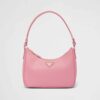 Prada Women Saffiano Leather Mini-Bag with the Metal Triangle Logo-Pink 11 Prada Women Saffiano Leather Mini-Bag with the Metal Triangle Logo-Pink