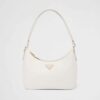 Prada Women Saffiano Leather Mini-Bag with the Metal Triangle Logo-White 11 Prada Women Saffiano Leather Mini-Bag with the Metal Triangle Logo-White