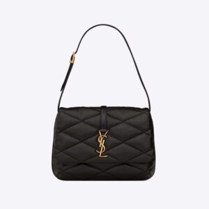 Saint Laurent YSL Women Le 57 Shoulder Bag in Quilted Lambskin-Black