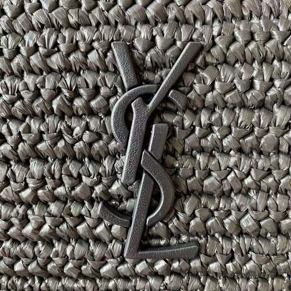 Saint Laurent YSL Women Niki Medium Chain Bag in Raffia and Leather-Black 7 Saint Laurent YSL Women Niki Medium Chain Bag in Raffia and Leather-Black - Image 7