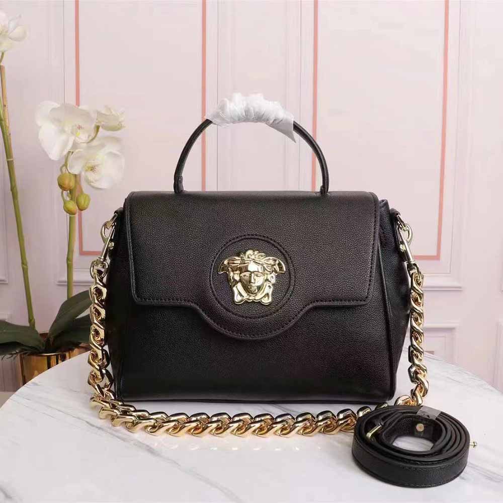 Womens La Medusa Bag  Versace La Medusa Small Hobo Bag Black ~ Aniwaya Wood