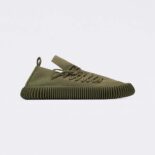 Bottega Veneta Unisex Ripple Tech Knit Lace-up Sneakers-Green