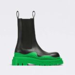 Bottega Veneta Unisex Tire Chelsea Boot in Vegetally-Tanned Leather-Green