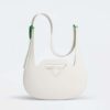 Bottega Veneta Women Punch Recyclable Rubber Shoulder Bag-White