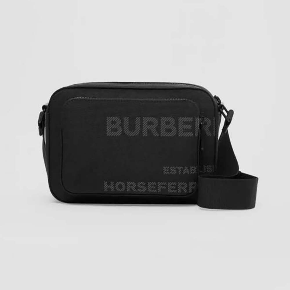 Burberry Black Canvas Horseferry Crossbody Small QKB3DA0EKH002