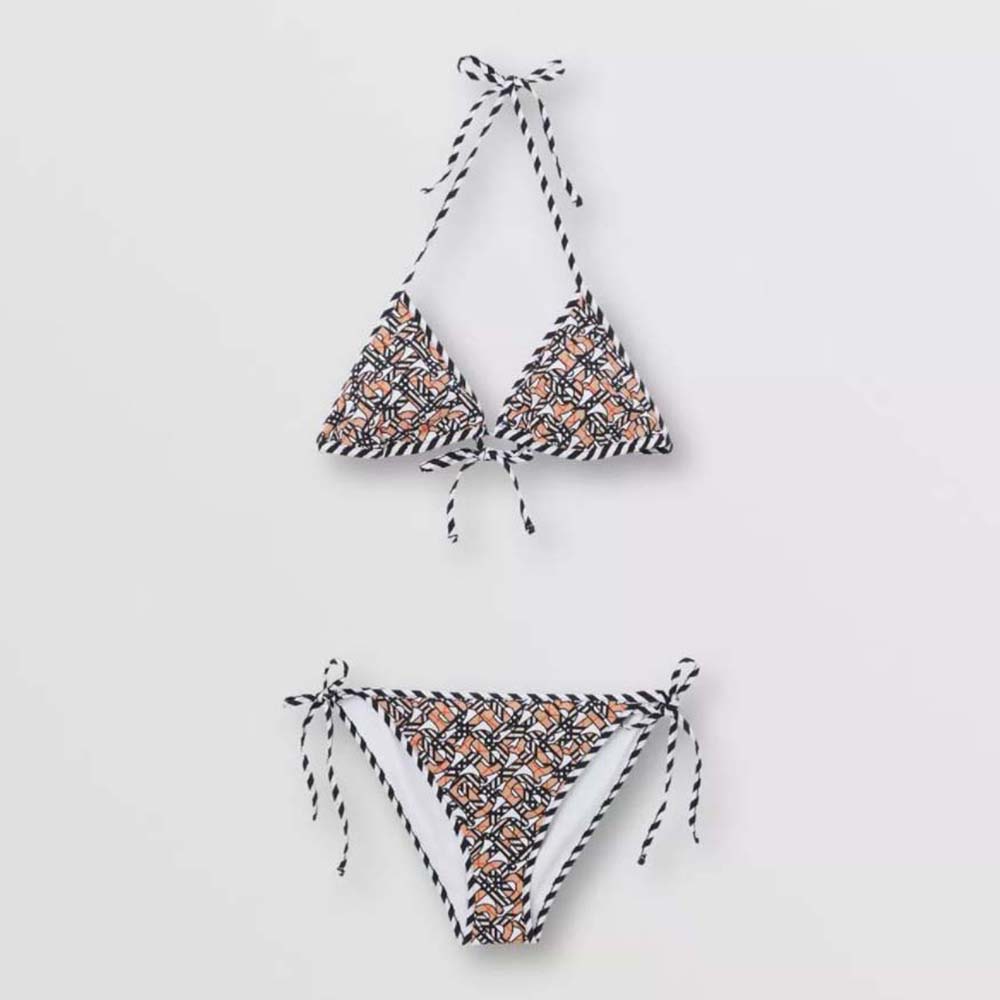 Burberry Women Exaggerated Check Triangle Bikini
