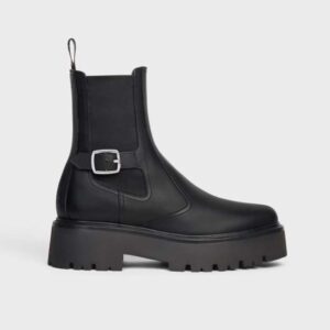 Celine Women Lace-up Boot with Studded Outsole Celine Bulky in Shiny