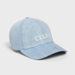 Celine Women Denim Baseball Cap-Blue