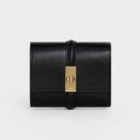 Celine Women Small Wallet 16 in Shiny Calfskin-Black