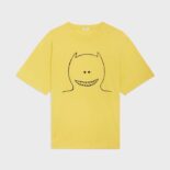 Celine Women T-Shirt in Cotton Jersey with Artist Print-Yellow