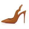 Christian Louboutin Women Hot Chick Sling 100 mm Heel Height-Brown