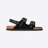 Dior Men By Birkenstock Milano Sandal Black Nubuck Calfskin