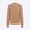 Dior Men Cactus Jack Dior Sweater Coffee Brown Cashmere Jersey