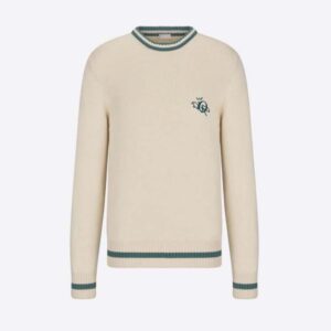 Dior Men Cactus Jack Dior Sweater White Cashmere Jersey