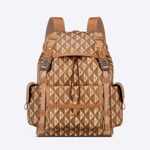 Dior Men Hit the Road Backpack Coffee CD Diamond Canvas