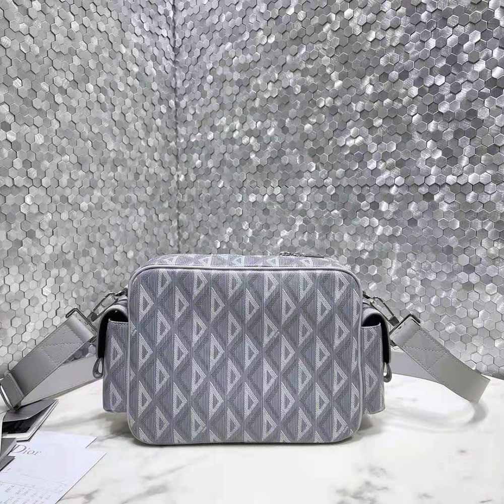 Dior Hit The Road Shoulder Bag Diamond CD Grey in Smooth Calf Leather with  Silver-tone - US