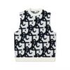 Dior Men Oversized Cactus Jack Dior Sleeveless Sweater Beige and Black Cashmere Jacquard