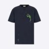 Dior Men Oversized Cactus Jack Dior T-shirt Navy Blue Cotton Jersey