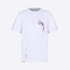 Dior Men Oversized Cactus Jack Dior T-shirt White Cotton Jersey