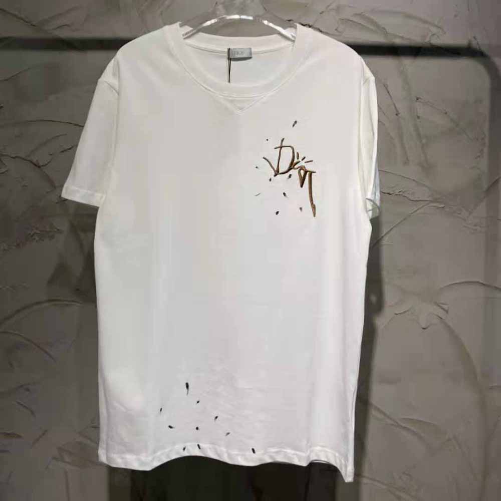 Dior Men Oversized Cactus Jack Dior T-shirt White Cotton Jersey 3 Dior Men Oversized Cactus Jack Dior T-shirt White Cotton Jersey - Image 3