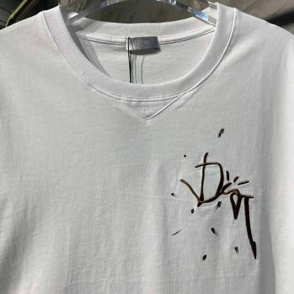 Dior Men Oversized Cactus Jack Dior T-shirt White Cotton Jersey 6 Dior Men Oversized Cactus Jack Dior T-shirt White Cotton Jersey - Image 6