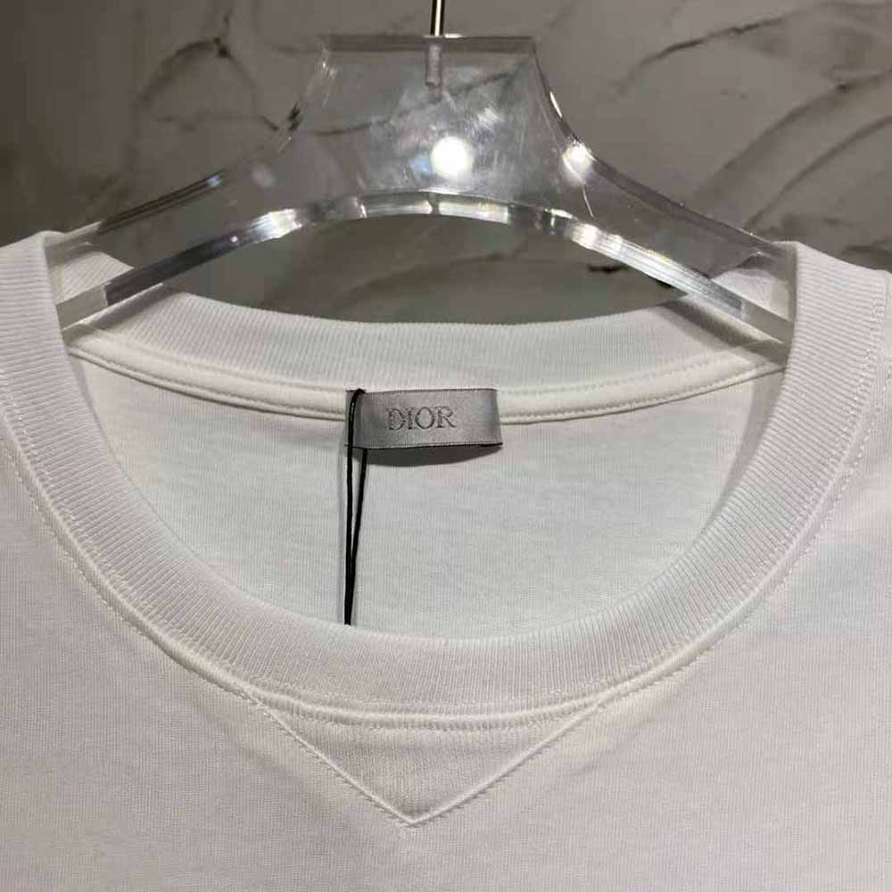 Dior Men Oversized Cactus Jack Dior T-shirt White Cotton Jersey 5 Dior Men Oversized Cactus Jack Dior T-shirt White Cotton Jersey - Image 5
