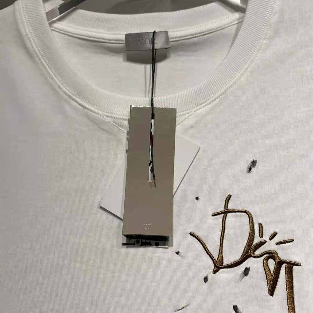 Dior Men Oversized Cactus Jack Dior T-shirt White Cotton Jersey 7 Dior Men Oversized Cactus Jack Dior T-shirt White Cotton Jersey - Image 7