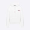 Dior Men Oversized Dior Jardin Hooded Sweatshirt White Cotton Fleece