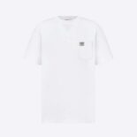 Dior Men Relaxed-Fit CD 1947 T-shirt White Cotton Jersey