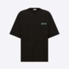 Dior Men Relaxed-Fit Dior Jardin T-shirt Black Cotton Jersey