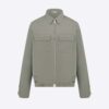 Dior Men Zipped Blouson Gray Technical Cotton Ripstop