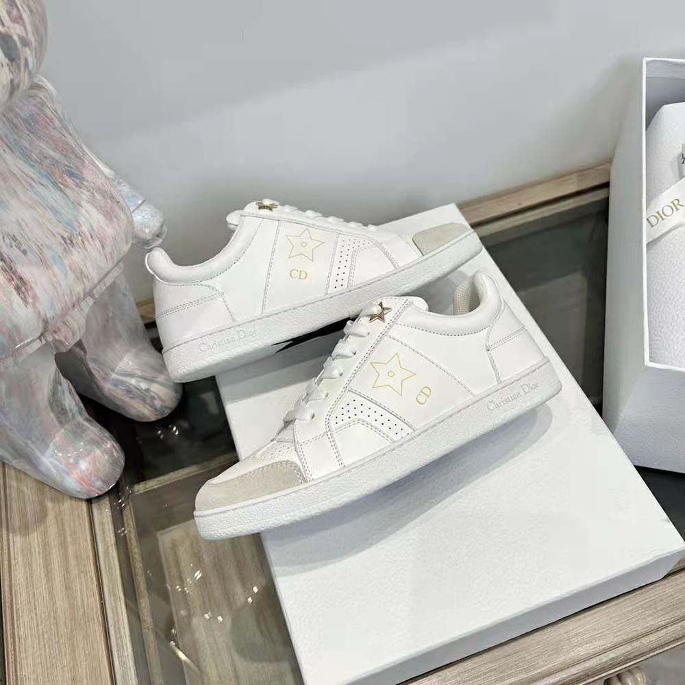 Dior - Dior Star Sneaker White Calfskin and Suede - Size 35.5 - Women