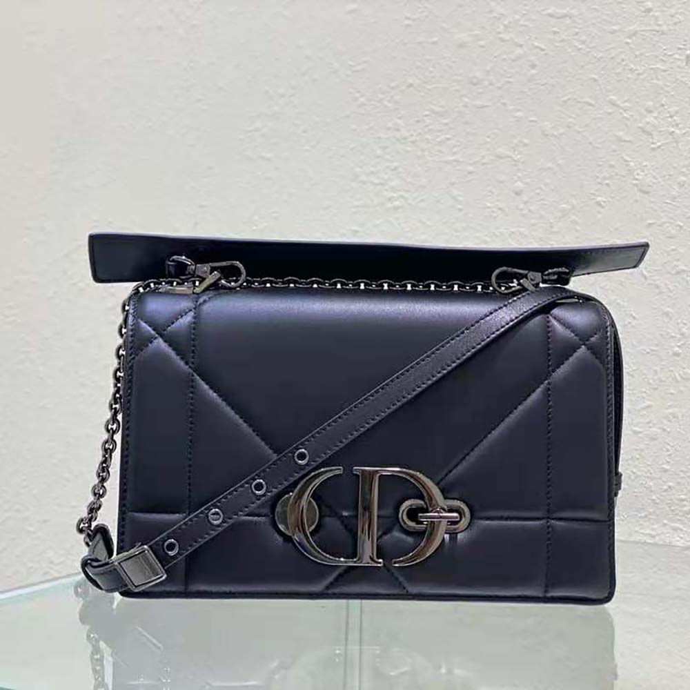 30 montaigne chain patent leather handbag Dior Navy in Patent leather -  29450863