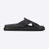 Dior Women Aqua Sandal Black CD Diamond Canvas