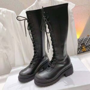 Boots  Dior Womens Dior Arcade Boot Black Stretch Lambskin