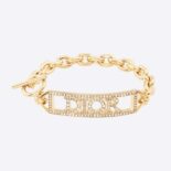Dior Women Dio(r)evolution Bracelet Gold-Finish Metal and Silver-Tone Crystals