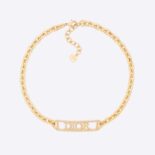 Dior Women Dio(r)evolution Choker Gold-Finish Metal and Silver-Tone Crystals