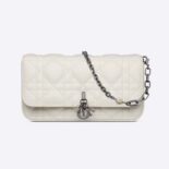 Dior Women Lady Dior Phone Pouch Latte Cannage Lambskin