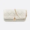 Dior Women Lady Dior Phone Pouch Latte Cannage Lambskin