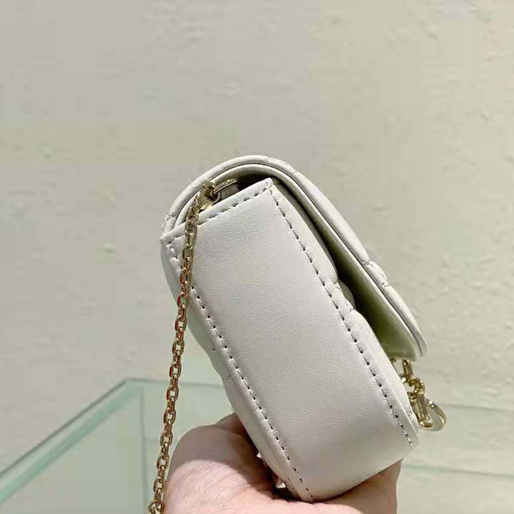 Lady Dior Phone Pouch Latte Cannage Lambskin
