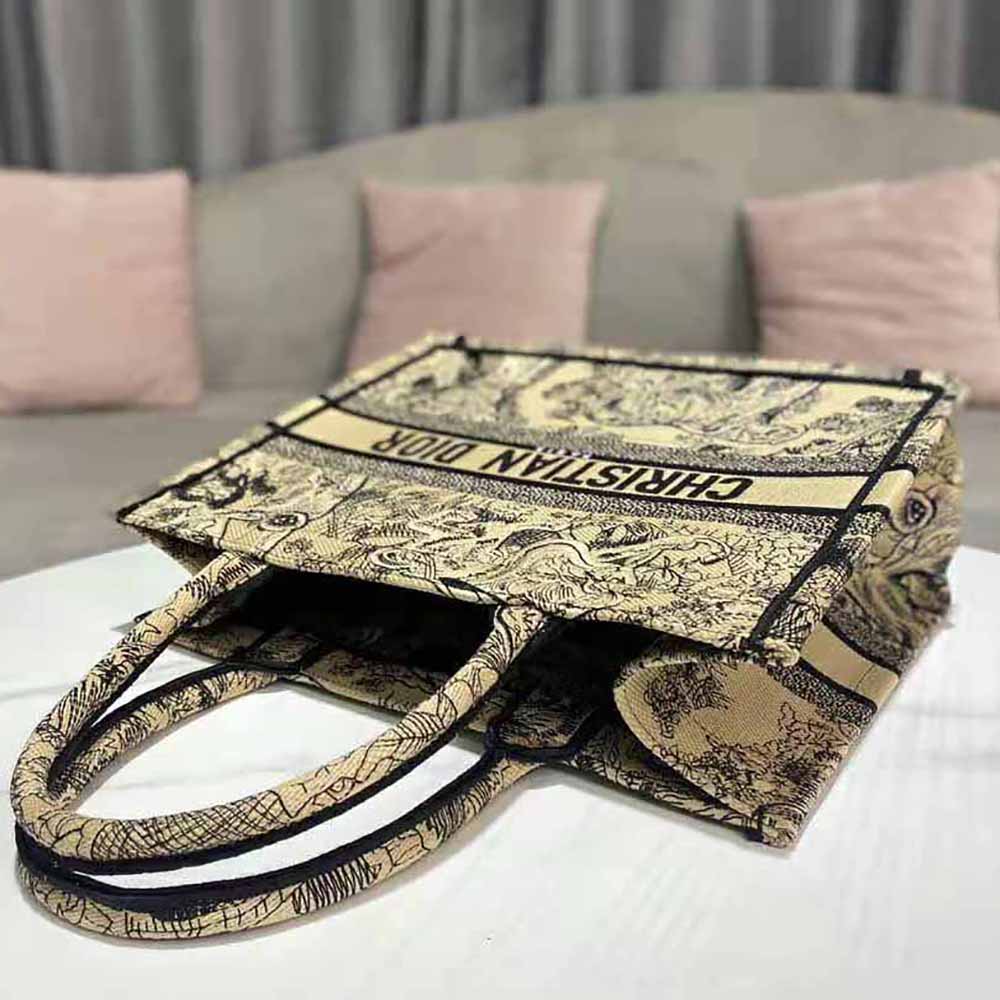 Dior Women Medium Dior Book Tote Brown Toile de Jouy Embroidery 5 Dior Women Medium Dior Book Tote Brown Toile de Jouy Embroidery - Image 5